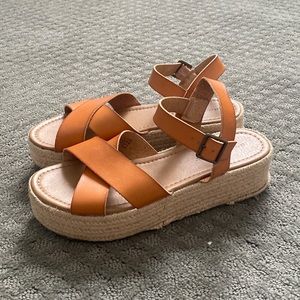 Brown leather sandals